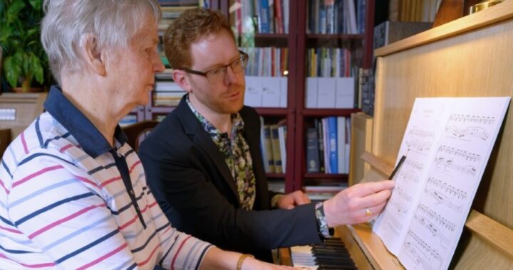 Vicky Learning piano